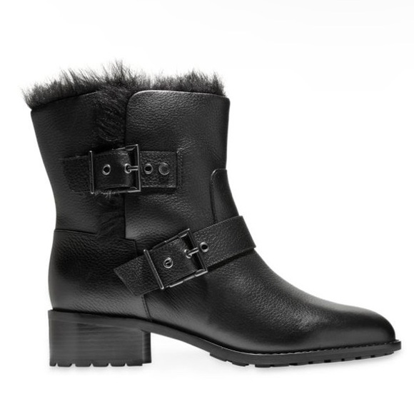 New Cole Haan Newburg Neela Faux Fur Boots - Picture 1 of 9